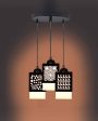 Eshro 3 Shades Wooden Pendant Ceiling Lamp | 5 x 6 x 32 inches Online Sale