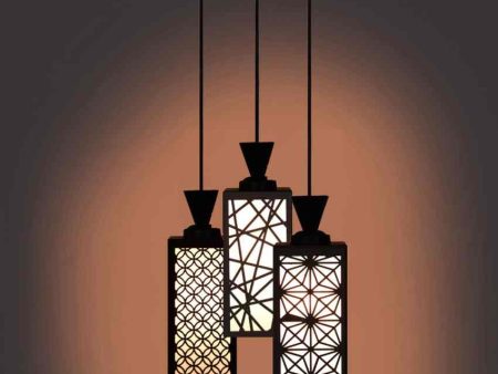 Artisan 3 Lights Wooden Pendant Foyer Ceiling Lamp | 8 x 4 x 35 inches Cheap