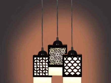 Colores 3 Lights Wooden Premium Hallway Ceiling Lamp | 5 x 6 x 32 inches Discount