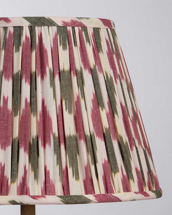 Trendy Pink Cotton Fabric and Coated Frame Ikat Empire Lampshade Hot on Sale