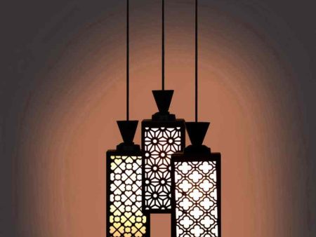 Creador 3 Lights Wooden Premium Foyer Ceiling Lamp | 8 x 4 x 35 inches For Cheap