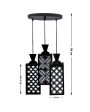 Estético 3 Lights Foyer Wooden Pendant Ceiling Lamp | 8 x 4 x 35 inches Sale