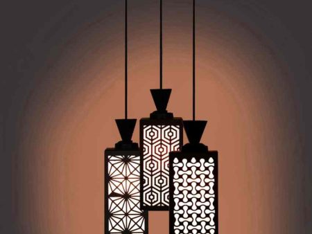 Funcional Wooden Pendant 3 Lights Foyer Ceiling Lamp | 8 x 4 x 35 inches For Discount