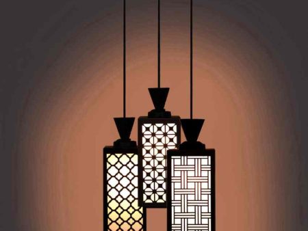 Chick Wooden 3 Lights Pendant Foyer Ceiling Lamp | 8 x 4 x 35 inches Cheap