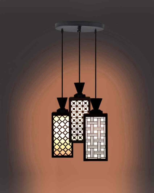 Chick Wooden 3 Lights Pendant Foyer Ceiling Lamp | 8 x 4 x 35 inches Cheap