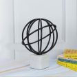 Black Iron Cosmic Wired Globe Décor Object | 9 x 8 x 11 inches For Discount