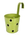 Polka Dotted Galvanized Design With Hooks For Hanging Planter Pot Mugs | Pack of 5 | 6 x 11 inches Online now