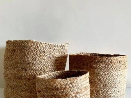 Natural Jute Planters | Set Of 3 Online