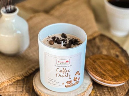 Coffee Crush Scented Candle | Energizing Coffee Aroma for Coziness | Single | 22.9 x 20.3 cm   9 x 8 inches Discount