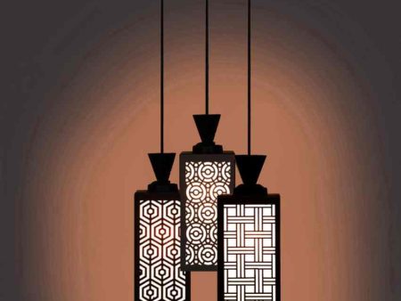 Glamour Wooden Pendant 3 Lights Foyer Ceiling Lamp | 8 x 4 x 35 inches Fashion