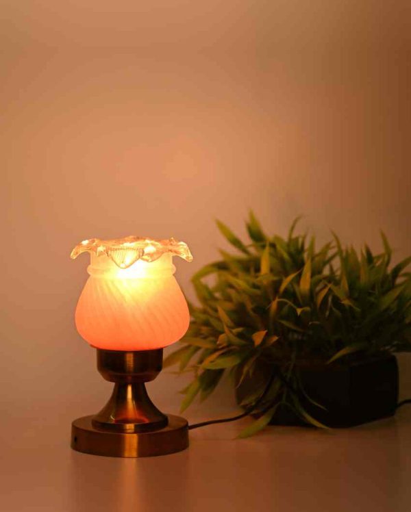 Zinniya Decorative Home LED Compatible Stylish Night Table Lamp | 4 x 9 inches Supply