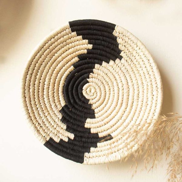 Jungle Jive | Black Handwoven Wall Baskets | Set Of 3 Sale