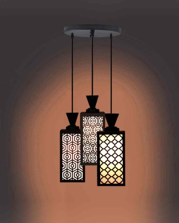 Contemporary Wooden Pendant 3 Lights Foyer Ceiling Lamp | 8 x 4 x 35 inches Supply