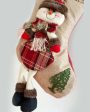 Whimsical Jute Snowman Christmas Stocking | 22 x 10 x 5 inches For Discount