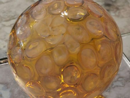 Golden Shiny Art Glass Hand Blown Sphere Supply