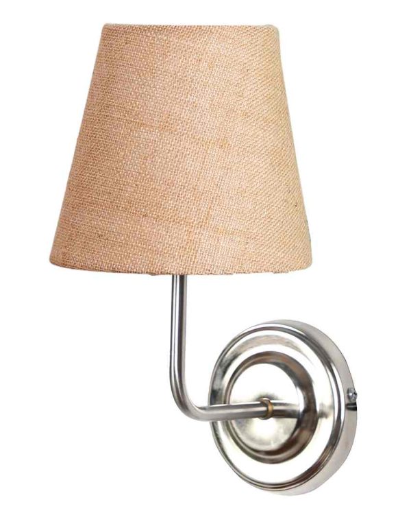 Earthy Jute Wall Mounted Lamp With Steel Base | 7 x 6 x 10 inches Sale