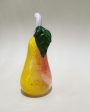 Murano Red & Yellow Style Decorative Glass Pear Art For Cheap