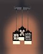 Elegant 3 Shades Wooden Pendant Ceiling Lamp | 5 x 6 x 32 inches on Sale