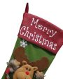 Charming Merry Christmas Reindeer Stocking | 22 x 10 x 5 inches Online Hot Sale