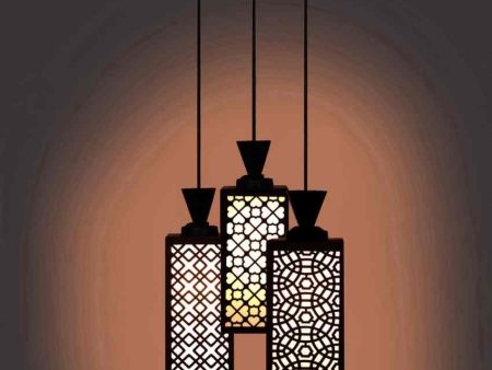 Artisan 3 Lights Wooden Premium Foyer Ceiling Lamp | 8 x 4 x 35 inches Sale