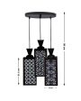 Colores 3 Lights Foyer Wooden Pendant Ceiling Lamp | 8 x 4 x 35 inches Online now