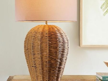 Artisan Rattan Wicker Table Lamp | 12 x 20 inches Online Sale