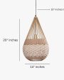 Elegant Rattan Hanging Lamp | 14 x 20 inches Online now