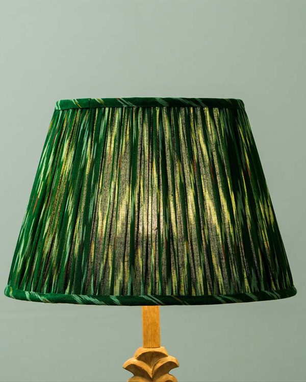 Modern Green Cotton Fabric and Coated Frame Ikat Empire Lampshade Cheap