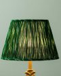 Modern Green Cotton Fabric and Coated Frame Ikat Empire Lampshade Cheap