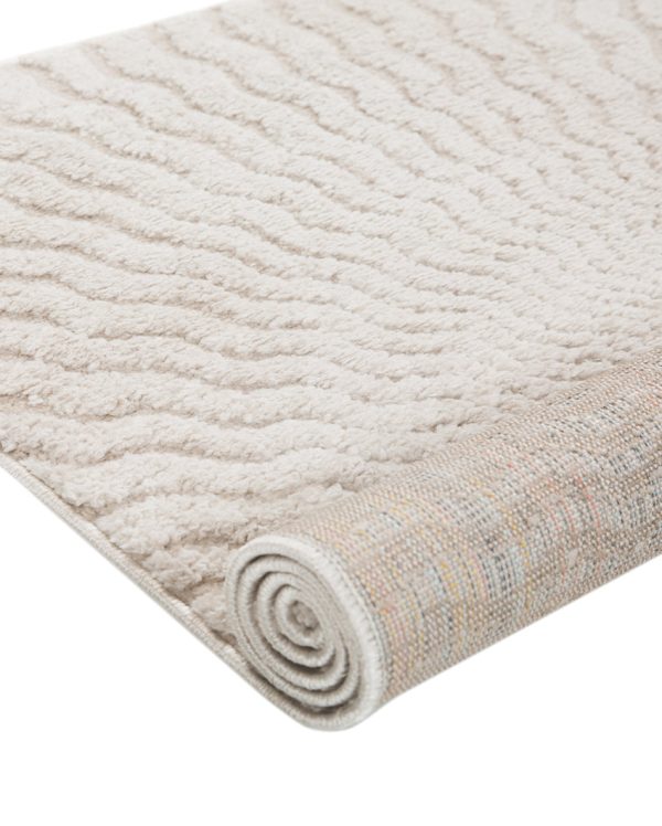 Neutral Solid Beige Polyester Siena Area Carpet For Cheap