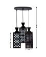 Estilo 3 Lights Foyer Wooden Pendant Ceiling Lamp | 8 x 4 x 35 inches Online