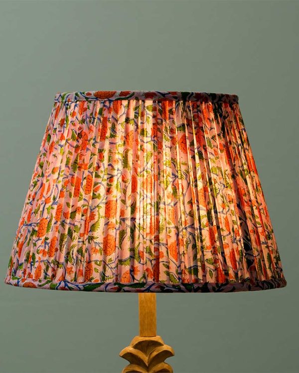 Contemporary Block Cotton Fabric and Coated Frame Print Empire Lampshade Hot on Sale