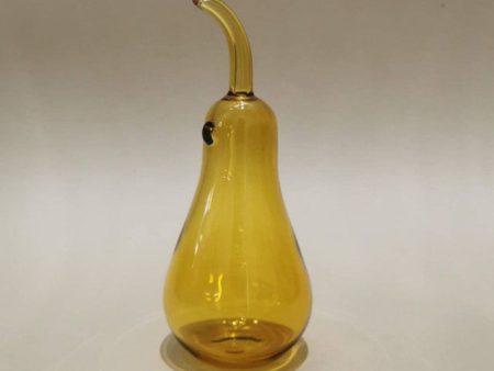 Murano Style Decorative Glass Pear Amber Art Fashion