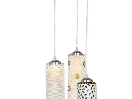 Elegant Triple Glass Shade Pendant Light Ceiling Lamp | 13 x 13 x 32 inches For Cheap