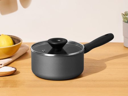 Functional Bauhaus Nonstick Saucepan with Lid | 5 x 3 x 2 Inches on Sale