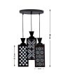 Elegante 3 Lights Foyer Wooden Pendant Ceiling Lamp | 8 x 4 x 35 inches For Discount