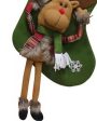 Charming Merry Christmas Reindeer Stocking | 22 x 10 x 5 inches Online Hot Sale