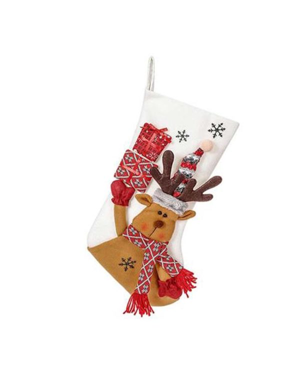 Cozy Reindeer Christmas Stocking | 22 x 10 x 5 inches Discount