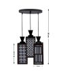 Decorativo 3 Lights Wooden Premium Foyer Ceiling Lamp | 8 x 4 x 35 inches Cheap