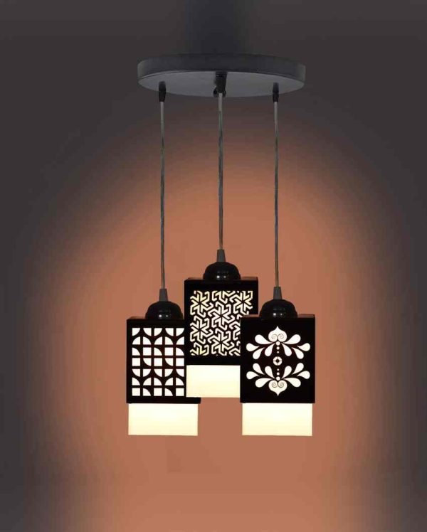 Estilo 3 Lights Wooden Premium Hallway Ceiling Lamp | 5 x 6 x 32 inches For Cheap