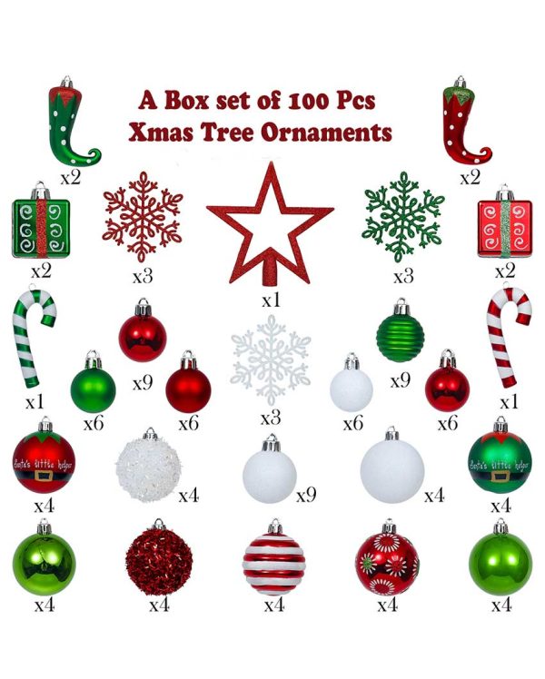 Whimsical Red & Green Elf Christmas Balls Set | 20 x 15 x 10 inches Online Hot Sale