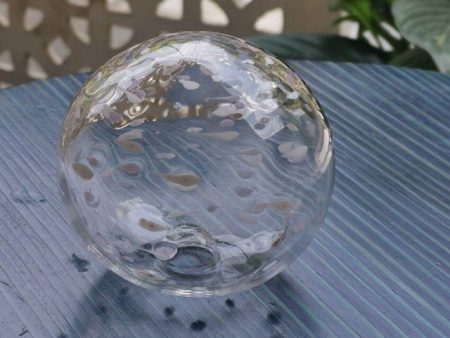 Clear Art Glass Hand Blown Sphere Discount