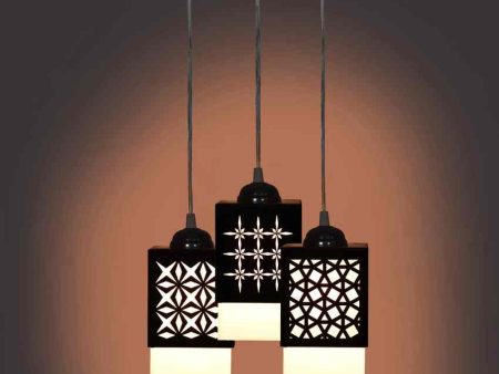 Creador 3 Lights Wooden Premium Hallway Ceiling Lamp | 5 x 6 x 32 inches Online Sale