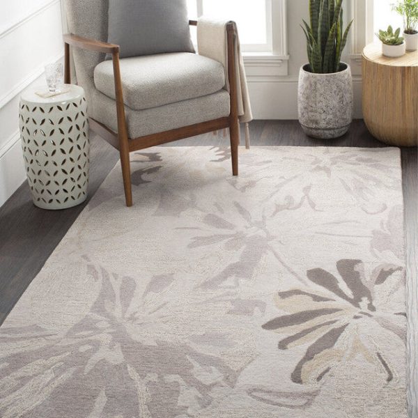 Luxurious Modern Athena Floral Print Woolen Carpet Online Sale