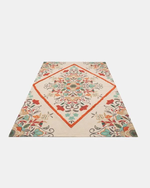 Cleido Printed Cotton Carpet | 67 x 47 inches Hot on Sale