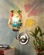 Contemporary Glass Wall Mounted Lamp With Steel Base | 9 x 4 x 13 inches Online Hot Sale