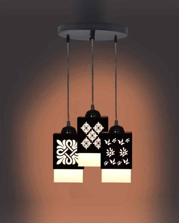 Ersho 3 Lights Wooden Premium Hallway Ceiling Lamp | 5 x 6 x 32 inches Online now