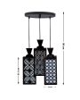 Decoración Wooden Pendant 3 Lights Foyer Ceiling Lamp | 8 x 4 x 35 inches Online Hot Sale