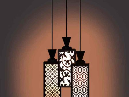 Contemporary 3 Lights Wooden Pendant Foyer Ceiling Lamp | 8 x 4 x 35 inches Online Hot Sale