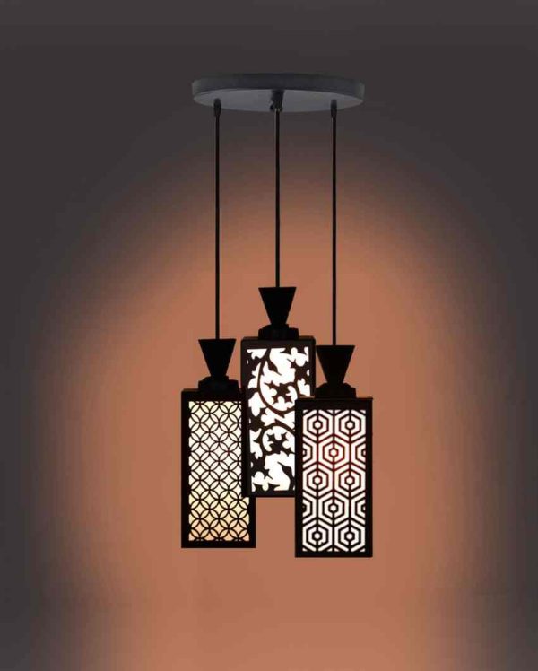 Contemporary 3 Lights Wooden Pendant Foyer Ceiling Lamp | 8 x 4 x 35 inches Online Hot Sale